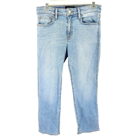 Sanctuary Jeans Sanctuary Denim Distressed Straight Leg Crop Jeans